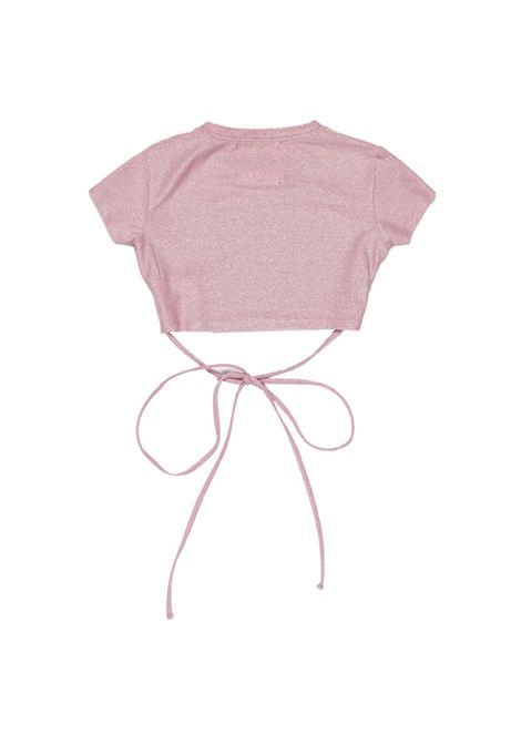 T-shirt crop in lurex Lù-Lù BY MISS GRANT | LL4389ROSA